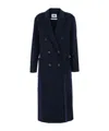 Mauro Grifoni Blue Coat With Double-breasted Fastening In Wool Woman In Blue