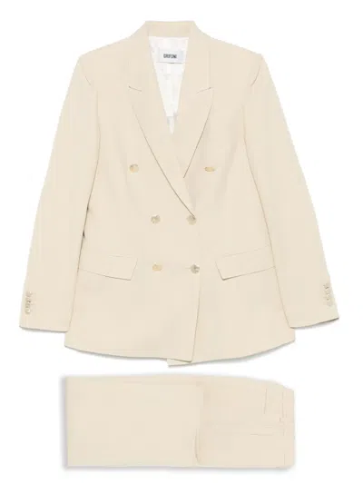 Mauro Grifoni Double-breasted Suit In Neutral