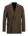 Mauro Grifoni Grifoni Man Blazer Military Green Size 42 Polyester, Virgin Wool, Elastane In Green