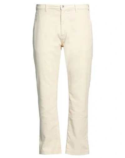 MAURO GRIFONI GRIFONI MAN PANTS CREAM SIZE 38 COTTON, ELASTANE