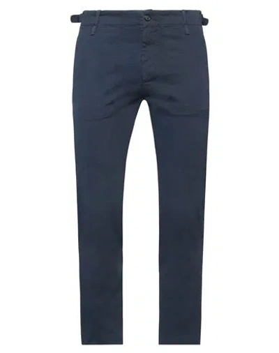 Mauro Grifoni Grifoni Man Pants Navy Size 30 Cotton, Elastane In Blue