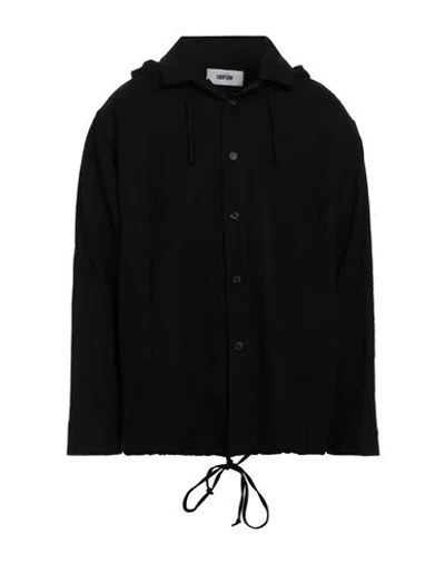 Mauro Grifoni Grifoni Man Shirt Black Size 40 Cotton, Virgin Wool