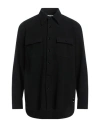 Mauro Grifoni Grifoni Man Shirt Black Size M Polyester, Cotton, Elastane
