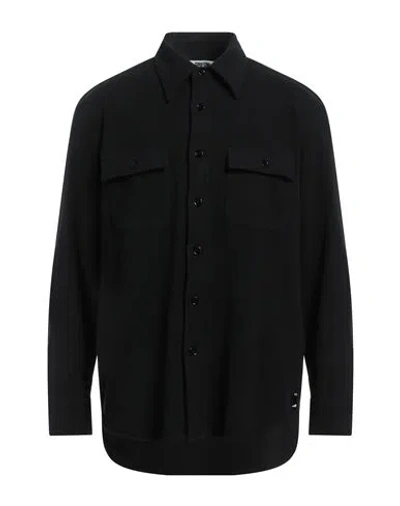 Mauro Grifoni Grifoni Man Shirt Black Size M Polyester, Cotton, Elastane