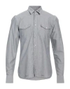 Mauro Grifoni Man Shirt Light Grey Size 42 Cotton In Grey
