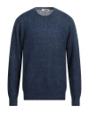 Mauro Grifoni Grifoni Man Sweater Navy Size 36 Polyamide, Alpaca Wool, Mohair Wool In Navy Blue
