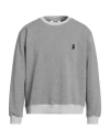 Mauro Grifoni Grifoni Man Sweatshirt Grey Size Xxl Cotton, Polyester In Grey