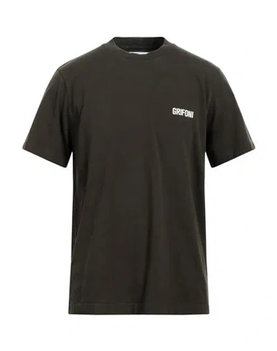 Mauro Grifoni Man T-shirt Military Green Size M Cotton
