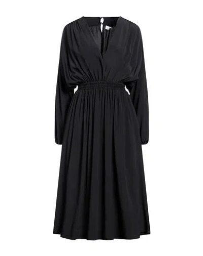 Mauro Grifoni Grifoni Woman Midi Dress Black Size 4 Acetate, Silk