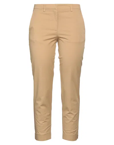 MAURO GRIFONI GRIFONI WOMAN PANTS CAMEL SIZE 4 COTTON, ELASTANE