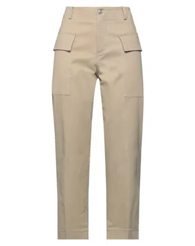 Mauro Grifoni Grifoni Woman Pants Khaki Size 10 Cotton, Elastane In Beige