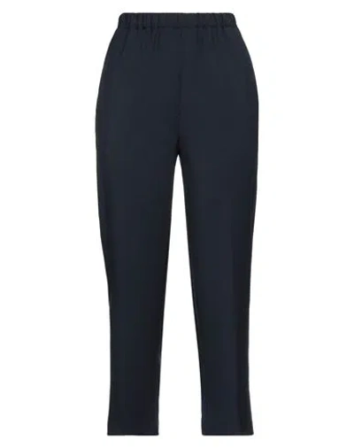 Mauro Grifoni Grifoni Woman Pants Navy Size 4 Virgin Wool, Cotton In Navy Blue