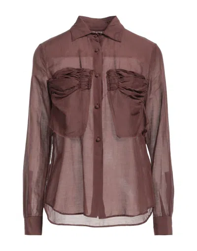 Mauro Grifoni Shirts In Brown