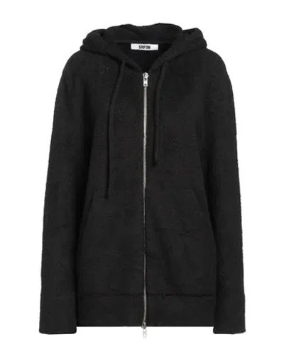 Mauro Grifoni Grifoni Woman Sweatshirt Black Size 6 Cotton, Polyamide, Elastane In Black