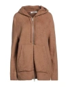 Mauro Grifoni Grifoni Woman Sweatshirt Camel Size 4 Cotton, Polyamide, Elastane In Beige