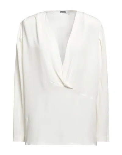 Mauro Grifoni Grifoni Woman Top Ivory Size 8 Acetate, Silk In White