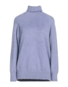 Mauro Grifoni Grifoni Woman Turtleneck Mauve Size 6 Cotton, Polyamide In Purple