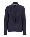 Mauro Grifoni Long-sleeved Sweater In Blue