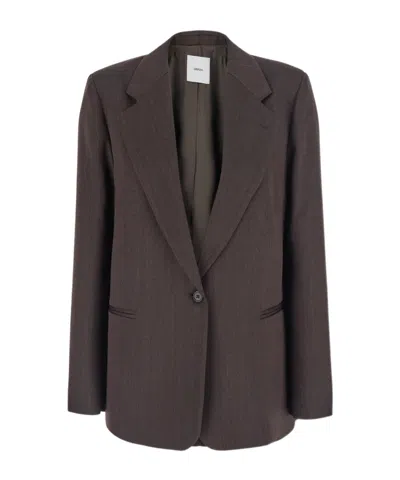 Mauro Grifoni Long-sleeve Blazer In Brown