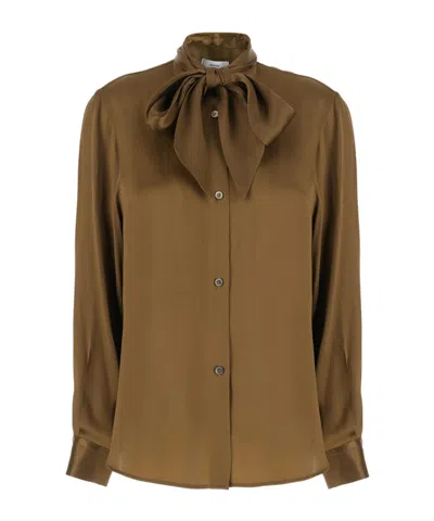 Mauro Grifoni Long-sleeved Shirt In Brown