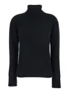Mauro Grifoni Ribbed Turtleneck Sweater In Black