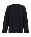 Mauro Grifoni Oversize Crewneck Sweater In Black