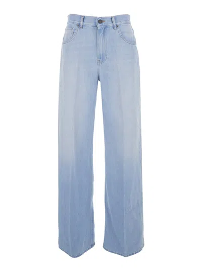 Mauro Grifoni Grifoni Blue Pants With Five Pockets And Straight Hem In Denim Women