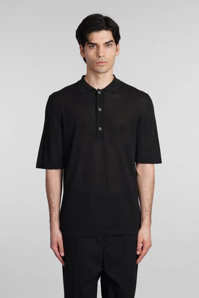 Mauro Grifoni Polo In Black Cotton