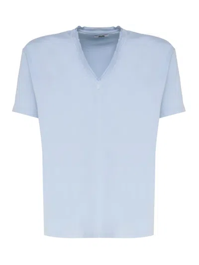 Mauro Grifoni V-neck T-shirt In Blue