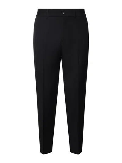 Mauro Grifoni Virgin Wool Trousers In Black