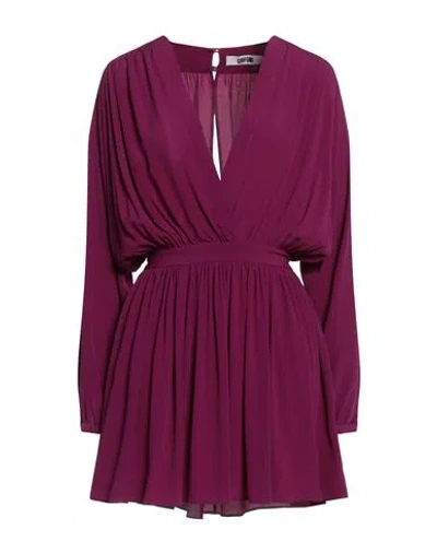 Mauro Grifoni Woman Short Dress Garnet Size 4 Acetate, Silk In Red