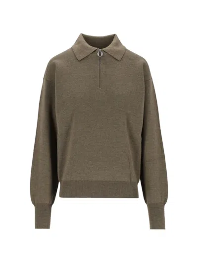Mauro Grifoni Zip-fastening Polo Top In Brown