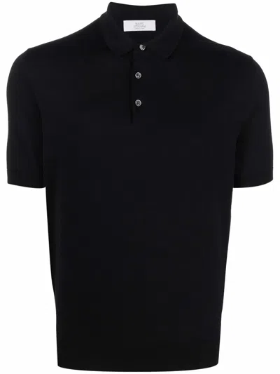 Mauro Ottaviani Button-down Polo Shirt In Black