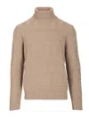 Mauro Ottaviani Collotalto Trecce 4 Fili Cashmere Knitwear Beige In Brown