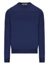 Mauro Ottaviani Crew-neck Wool Sweater In Blue