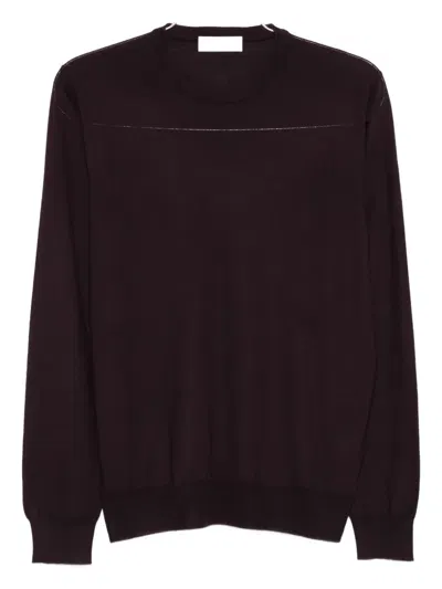 Mauro Ottaviani Crew-neck Wool Sweater In Brown