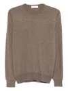 Mauro Ottaviani Crew-neck Wool Sweater In Brown
