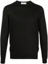Mauro Ottaviani Crewneck Cashmere-silk Jumper In Black