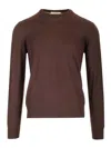 Mauro Ottaviani Crewneck Sweater In Wish Wool Knitwear Brown In Brown