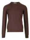Mauro Ottaviani Crewneck Sweater In Wish Wool Knitwear Brown