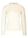 Mauro Ottaviani Crewneck Sweater In Wish Wool Knitwear White In White