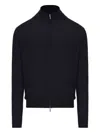 Mauro Ottaviani High-neck Zip-up Cardigan In Black