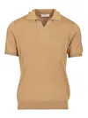 Mauro Ottaviani Knitted Jersey Polo Shirt In Neutral