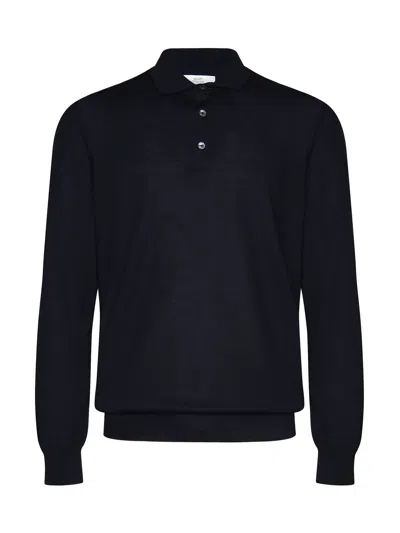 Mauro Ottaviani Longsleeves Polo T-shirt In Blue