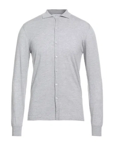 Mauro Ottaviani Man Shirt Light Grey Size 44 Wool, Cashmere In Gray