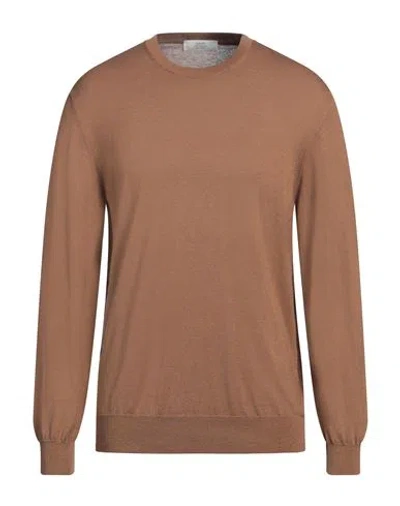 Mauro Ottaviani Man Sweater Brown Size 44 Silk, Cotton