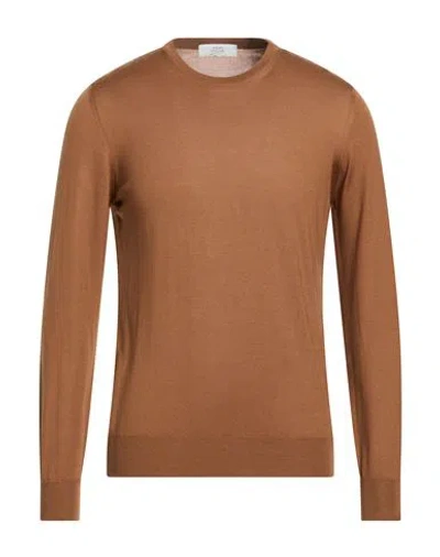 Mauro Ottaviani Man Sweater Brown Size 48 Merino Wool