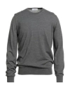 Mauro Ottaviani Man Sweater Charcoal Size 42 Merino Wool In Gray