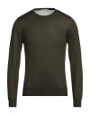 Mauro Ottaviani Man Sweater Military Green Size 42 Cashmere, Silk
