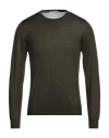 Mauro Ottaviani Man Sweater Military Green Size 40 Cashmere, Silk